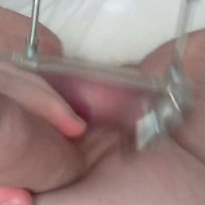 CBT and jerking my dick with precum dripping