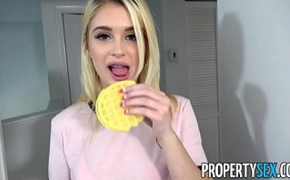 PropertySex - Hot petite blonde teen fucks her roommate